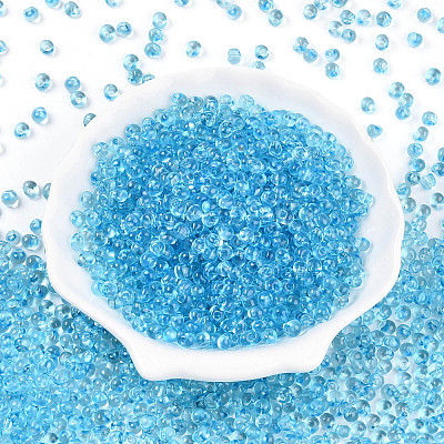 3/0 Baking Paint Glass Fringe Seed Beads SEED-A034-04G-1