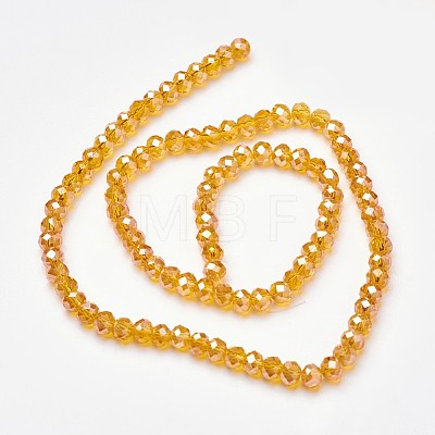 Electroplate Glass Beads Strands EGLA-D020-8x5mm-51-1