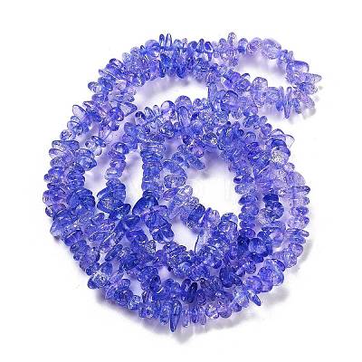 Transparent Crackle Glass Beads Strands GLAA-U004-01N-1