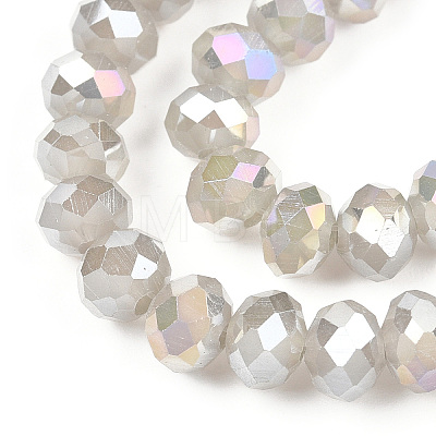 Electroplate Glass Beads Strands EGLA-A044-J8mm-B10-1