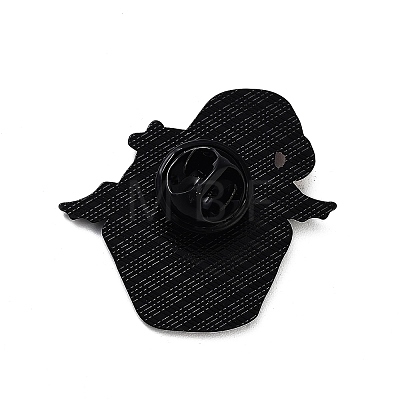 Halloween Cupcake Black Aolly Brooches JEWB-U002-03D-1