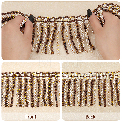 Two Tone Polyester Twisted Rope Tassel Fringe Trimming DIY-WH0304-703A-1