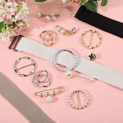 1Bag Iron with Crystal Rhinestone & Resin Brooches JEWB-CA0001-93-1