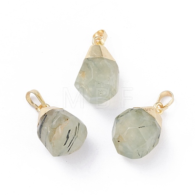 Natural Prehnite Pendants G-G845-07G-09-1