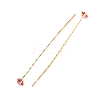 Brass Micro Pave Cubic Zirconia Stud Earring Findings CU-CBA4618-01G-03-1