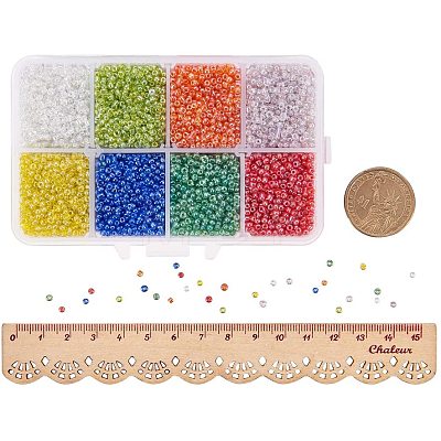 Mixed 12/0 Round Glass Seed Beads SEED-PH0006-2mm-05-1
