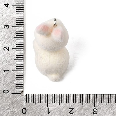 Flocking Opaque Resin Pendants RESI-G123-01S-1