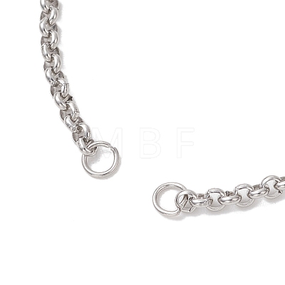 304 Stainless Steel Rolo Chain Slider Bracelet Making AJEW-JB01503-02-1