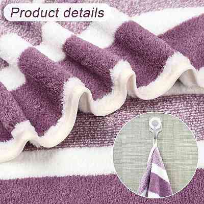 Polyester Stripe Towel AJEW-FZC0001-007E-1