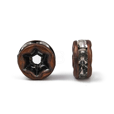 Brass Rhinestone Spacer Beads RB-A014-Z5mm-01R-NF-1
