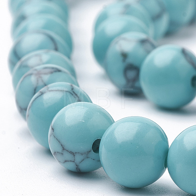 Synthetic Turquoise Beads Strands X-G-S295-11A-10mm-1
