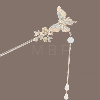 Alloy Enamel Hair Sticks for Women Girl PW-WG49782-01-1