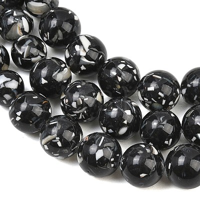 Synthetic Turquoise and Sea Shell Assembled Graduated Beads Strands GG-CBA2AE1-A07-F-1