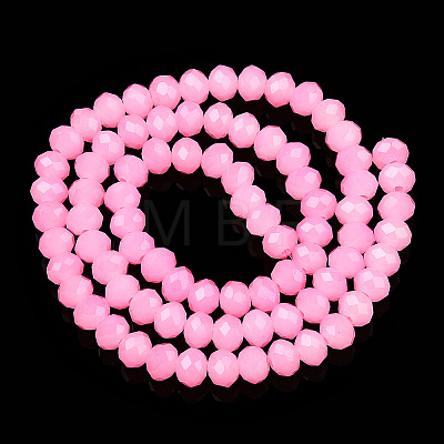 Baking Painted Imitation Jade Glass Bead Strands X-DGLA-A034-J6MM-A01-1