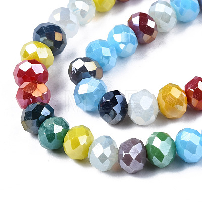 Electroplate Glass Beads Strands EGLA-N002-11-1