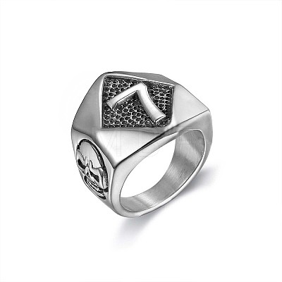 Punk Style 316L Stainless Steel Finger Rings for Men FS-WG96F45-06-1