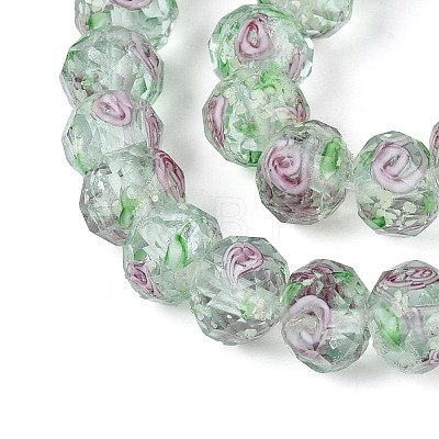 Handmade Luminous Lampwork Beads Strands LAMP-N037-01F-1