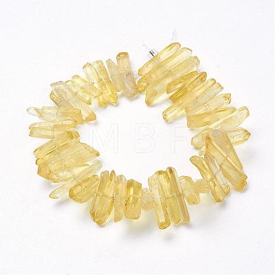 Natural Quartz Crystal Points Beads Strands G-K181-B05-1
