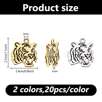 40Pcs 2 Styles Tibetan Style Alloy Pendants FIND-DC0008-53-1