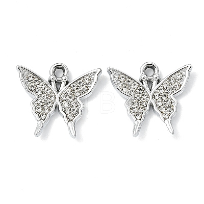 Animal Theme UV Plating Alloy Crystal Rhinestone Pendants ALRI-T012-07M-P-1