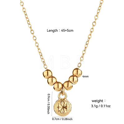304 Stainless Steel Pendant Cable Chain Necklaces for Women WG91243-01-1