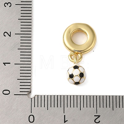 Rack Plating Brass Enamel European Dangle Charms KK-P279-50A-G-1