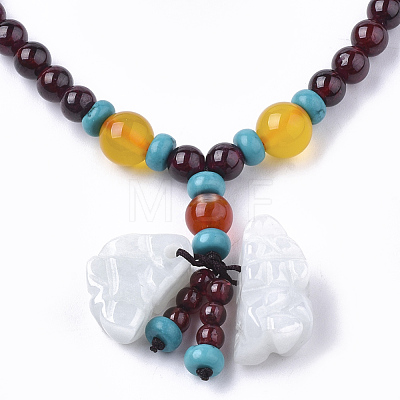 3-Loop Wrap Style Buddhist Jewelry BJEW-S140-16-1