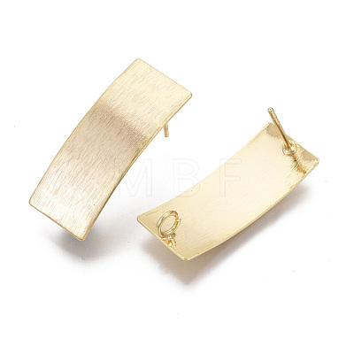 Brass Stud Earring Findings KK-N233-015-NF-1