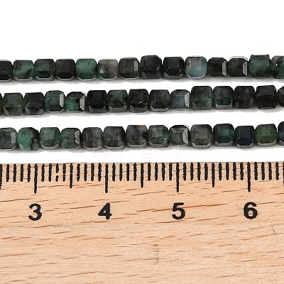 Natural Emerald Beads Strands G-B175-C05-3x3mm-1