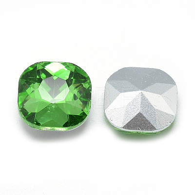 Pointed Back Glass Rhinestone Cabochons RGLA-T032-10x10mm-19-1