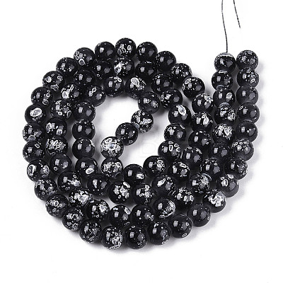 Baking Paint Glass Beads Strands DGLA-N015-10mm-10-1