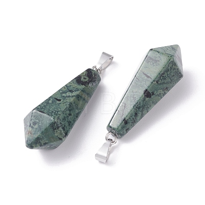 Natural Kambaba Jasper Pointed Pendants G-I314-02P-17-1