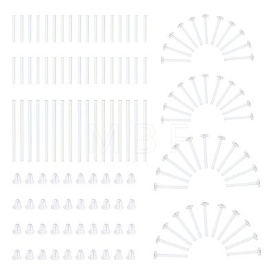 284Pcs 7 Styles  Silicone & Plastic Earring Post Sleeves & Ear Nuts FIND-NB0004-60-1