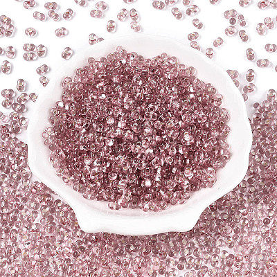 Baking Paint Transparent Glass Seed Beads SEED-N006-05F-1