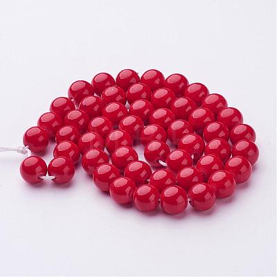 Natural Mashan Jade Round Beads Strands G-D263-8mm-XS31-1