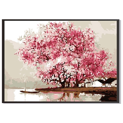 Sakura Tree DIY Scenery Diamond Painting Kit PW-WGF6765-01-1