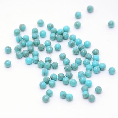 Resin Round Beads MRMJ-WH0068-34B-01-1