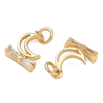 Brass Pave Cubic Zirconia Charms KK-A291-28A-G-1