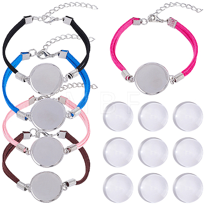 20Pcs 5 Colors Faux Suede Bracelet Making MAK-BM0001-01-1