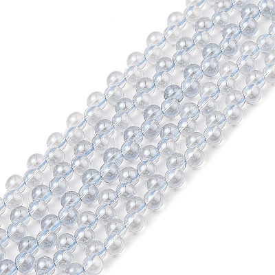 Electroplate Glass Beads Strands GLAA-Q105-01G-1