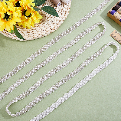 5Yards Polyester Lace Ribbons OCOR-ME0001-65B-1
