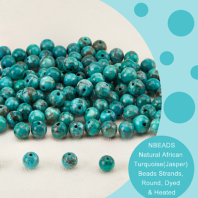  Natural African Turquoise(Jasper) Beads Strands G-NB0003-84-1