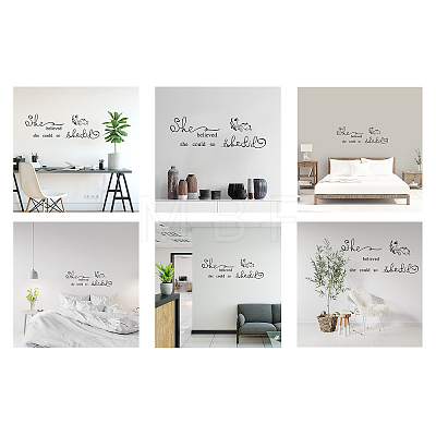 PVC Quotes Wall Sticker DIY-WH0200-006-1