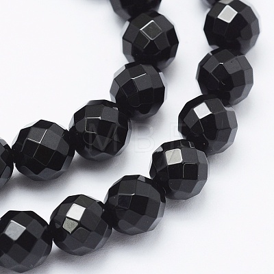 Natural Black Onyx Beads Strands G-E469-07-4mm-1