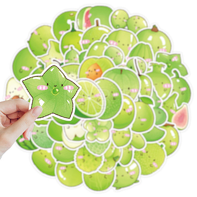 50Pcs Fruits Theme Waterproof PVC Stickers Set PW-WGC7FE8-01-1