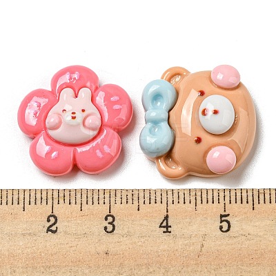 Opaque Resin Decoden Cabochons RESI-F052-B10-1
