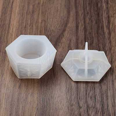 Hexagon DIY Silicone Candle Holder Molds DIY-Q037-01A-1