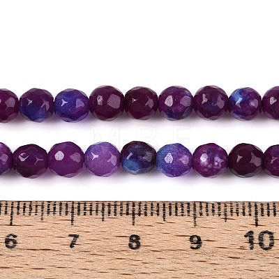 Dyed Natural White Jade Beads Strands G-T139-6mm-60-15-1