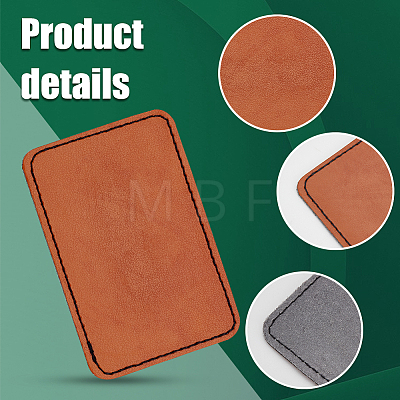 PU Leather Sew on Clothing Labels DIY-WH0308-373A-1