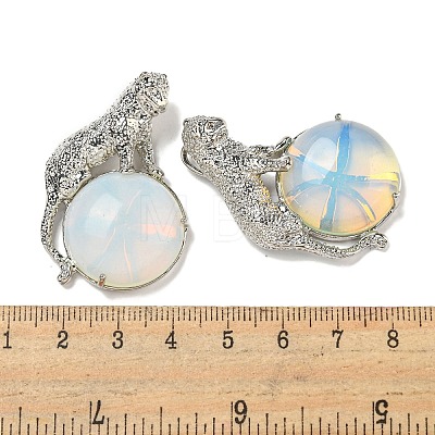 Opalite Half Round Pendants G-F766-06AS-05-1